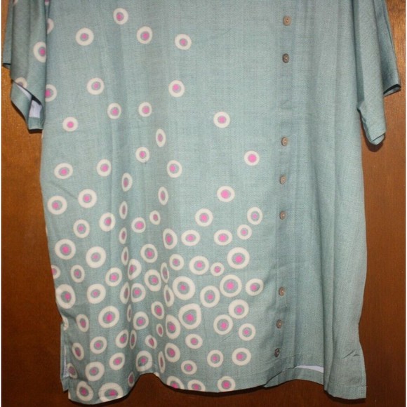 Cozy Women's Top Blouse Green Multi-Color Sz Plus 3X  Kimono Sleeves NWT - Picture 3 of 7